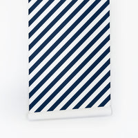 elegant lines in dark blue removable wallpaper