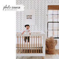 Bohemian peel and stick baby room wallpaper