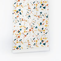 bold terrazzo removable wallpaper
