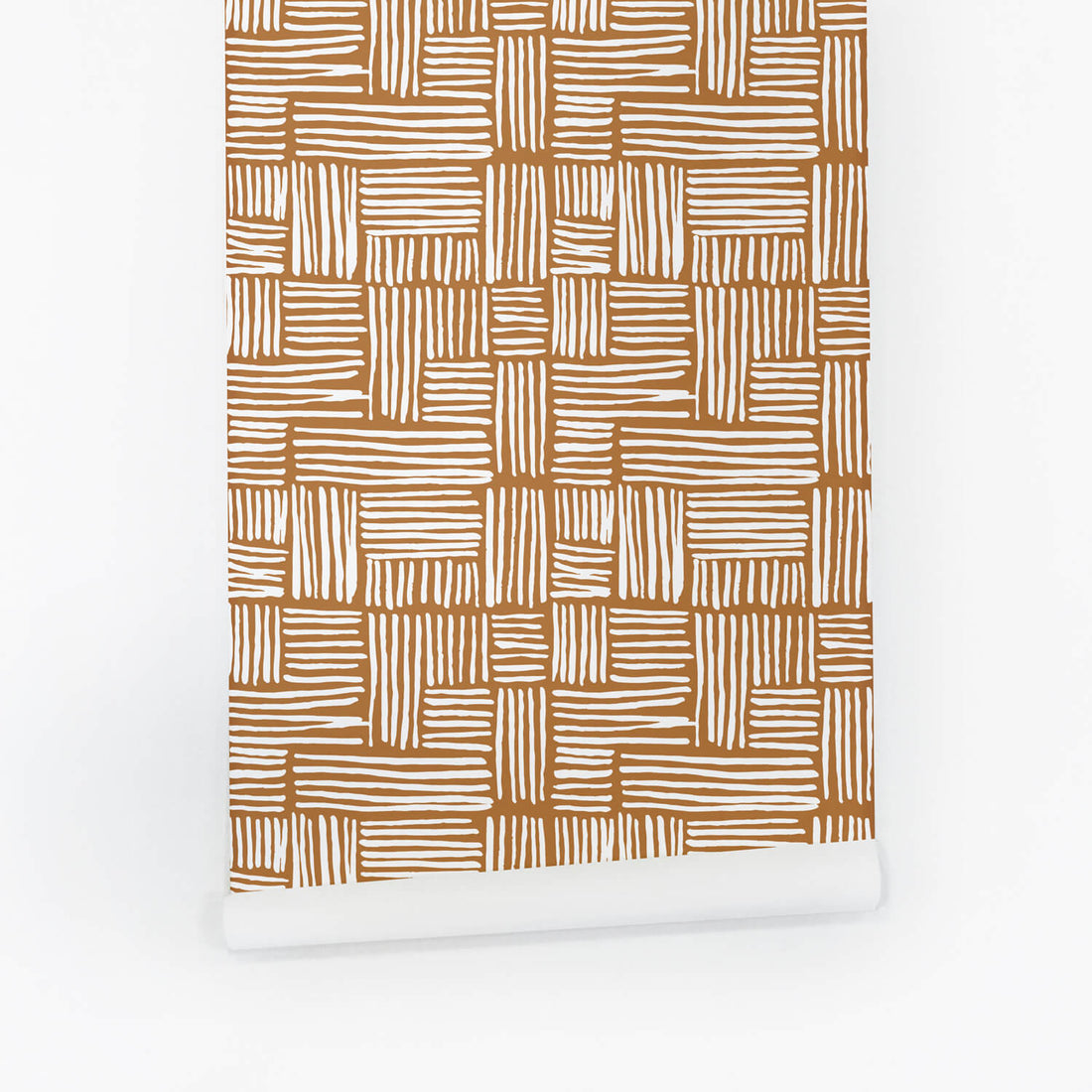 brown plaid motif removable wallpaper
