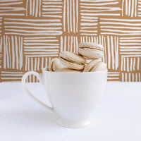 brown color plaid effect removable wallpaper
