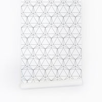 interesting geometric lines wallpaper design in peel and stick