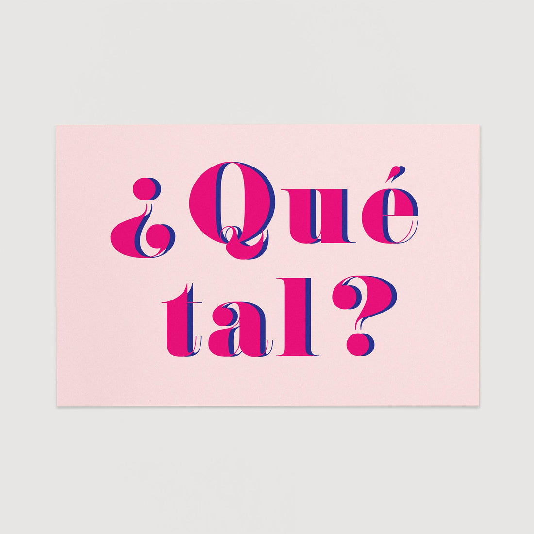 modern spanish inspired quote art print in bright pink
