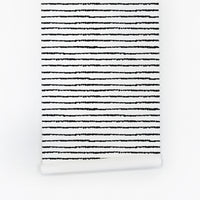 Barbed wire black and white removable wallpaper