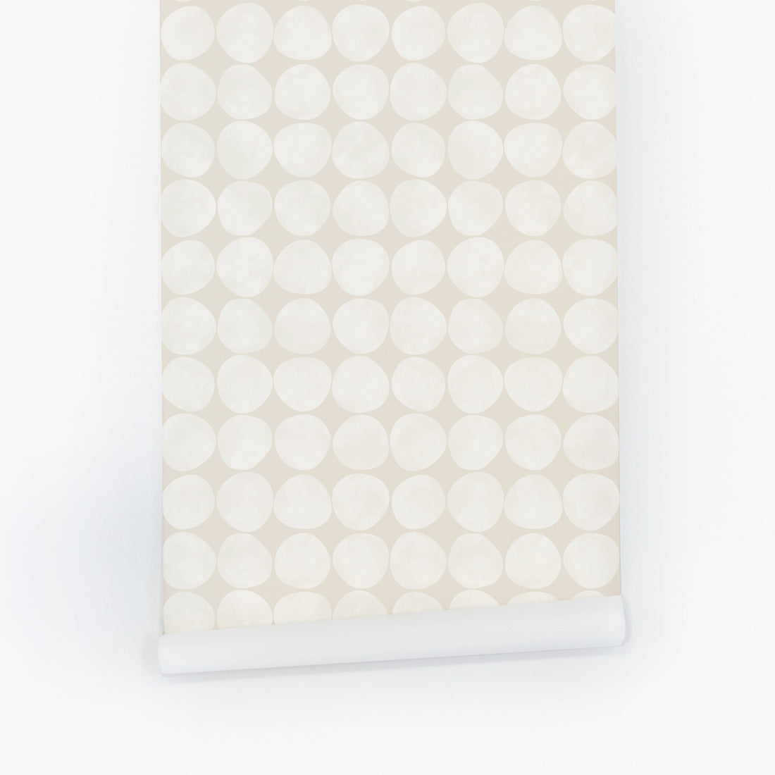 neutral color circle pattern removable wallpaper