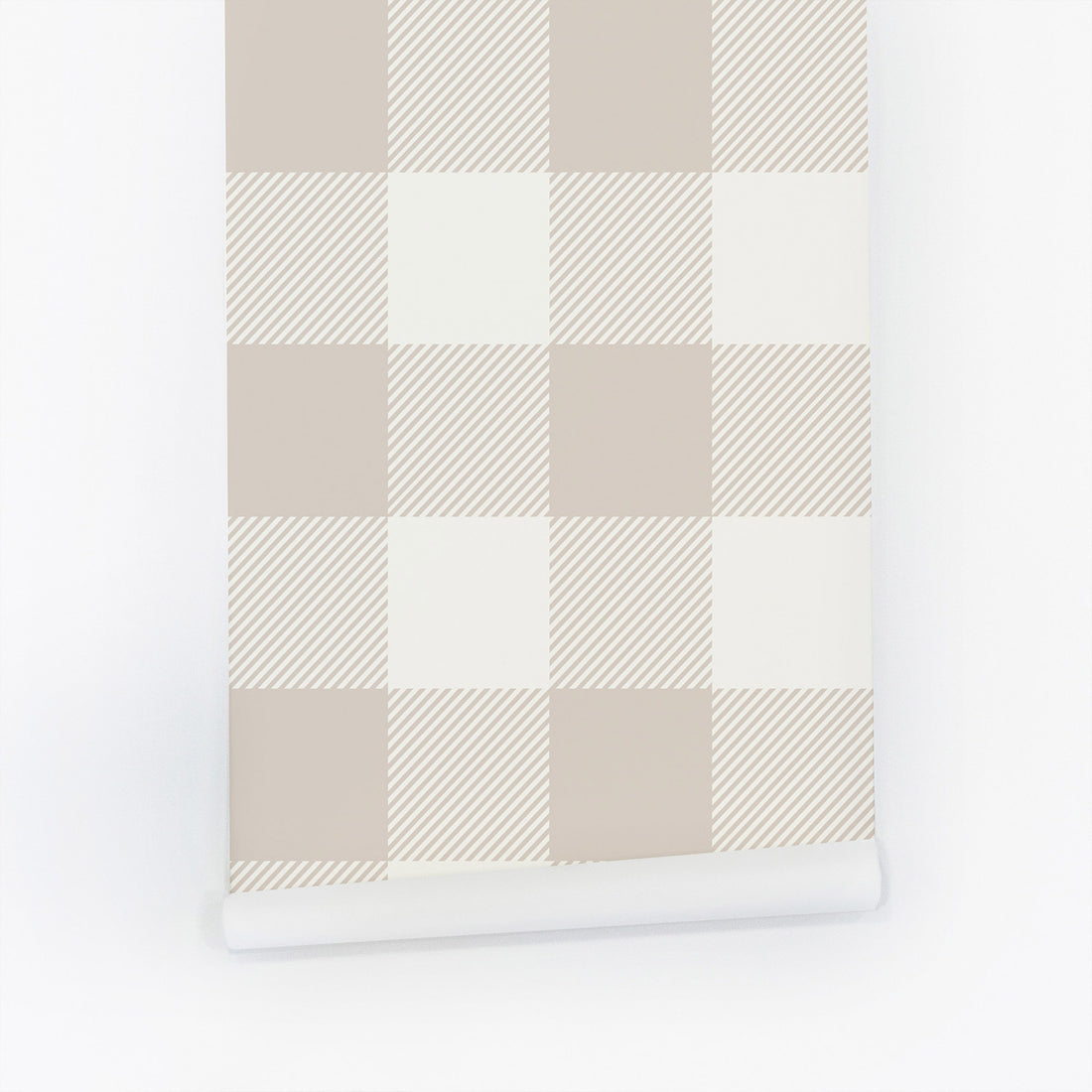 elegant beige buffalo check removable wallpaper pattern
