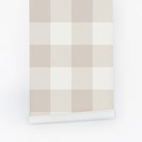 elegant beige buffalo check removable wallpaper pattern