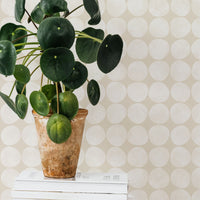 retro circle pattern removable wallpaper