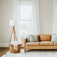 small circle pattern wallpaper for living room