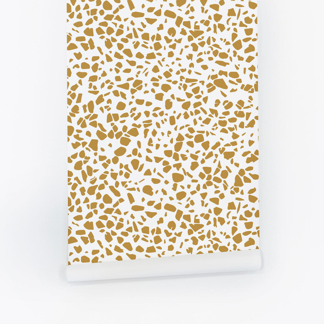 bright faux gold terrazzo peel and stick wallpaper
