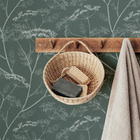 deep green botanical wildflower for farmhouse style interior