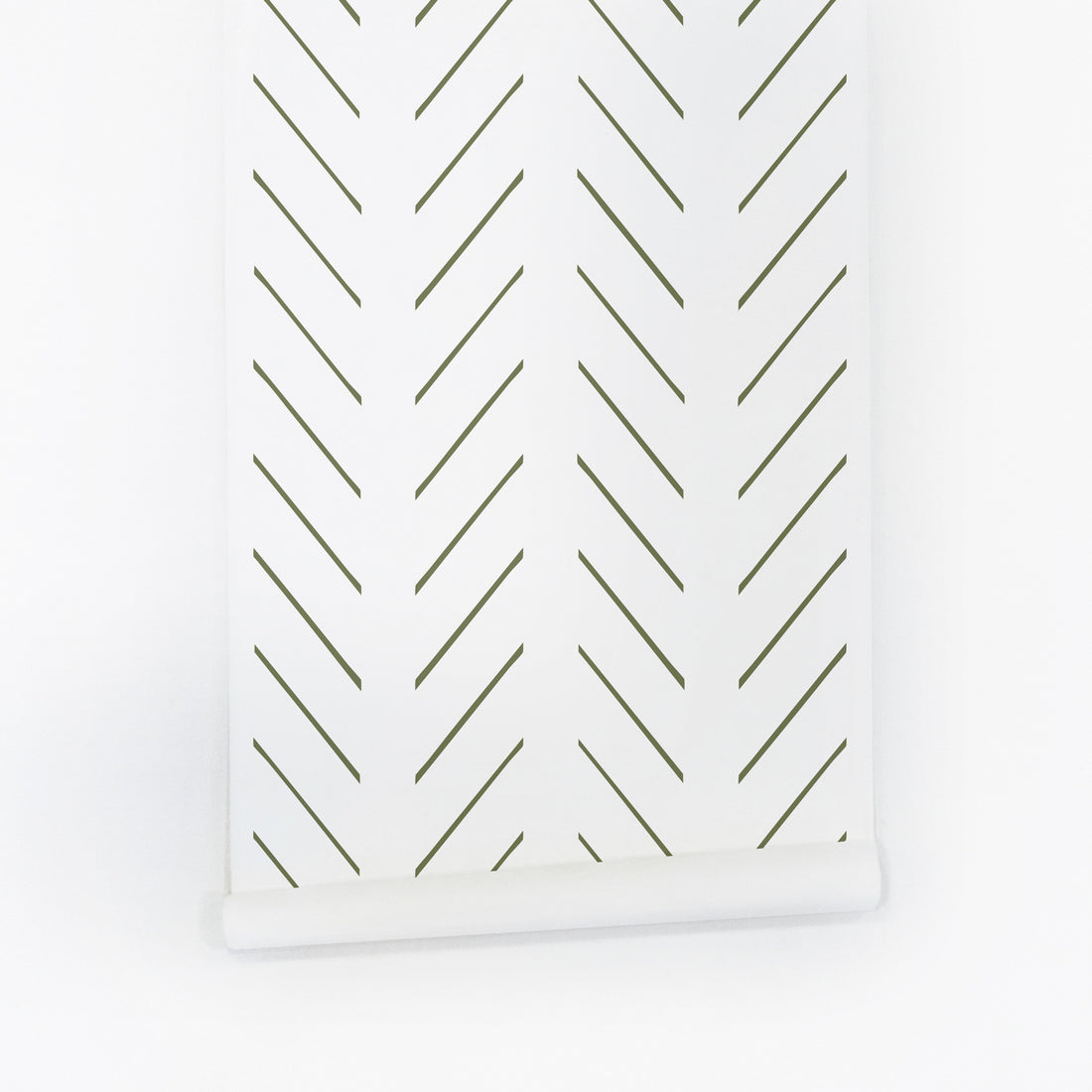 olive green herringbone simple striped removable wallpaper