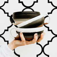 Oversized moroccan design removable wallpaper for kitchen interiors