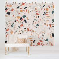 Coral Terrazzo Design wall mural