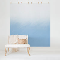 baby blue peel and stick wallpaper with ombre effect