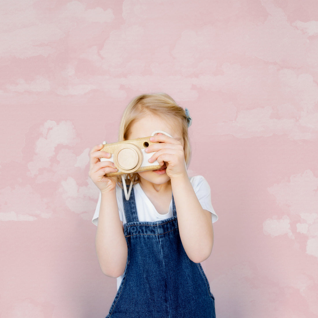 Pink Vintage Clouds Wall Mural