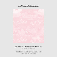 Pink Vintage Clouds Wall Mural