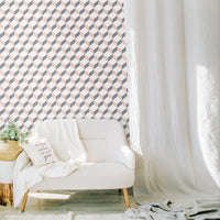 Three dimensional cube pattern wallpaper