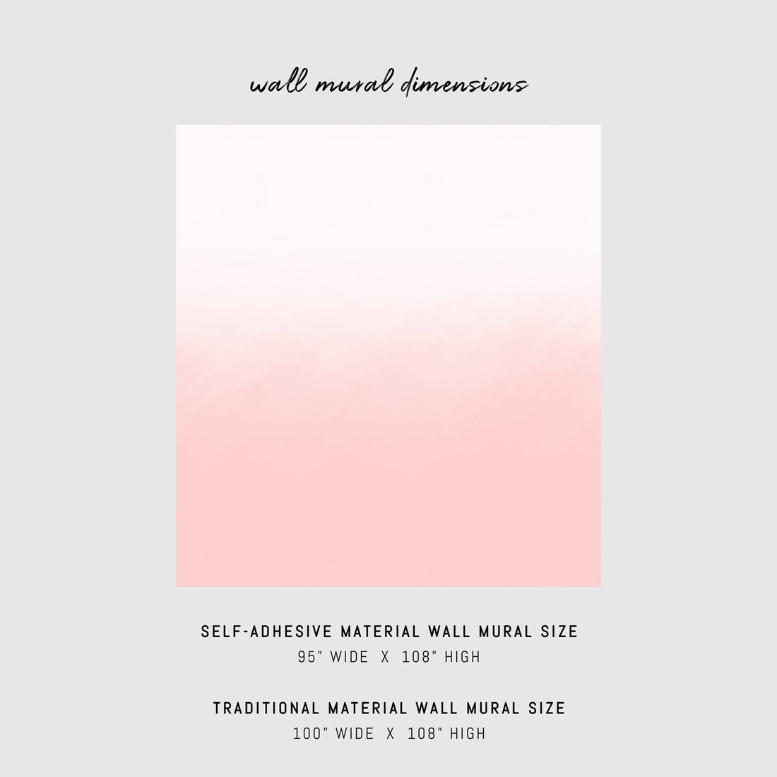 light pink faded wall mural design for girls bedroom