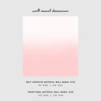 light pink faded wall mural design for girls bedroom