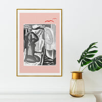 Coastal house wall decor art poster
