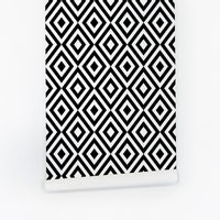 Trendy peel and stick geometric wallpaper for rentals