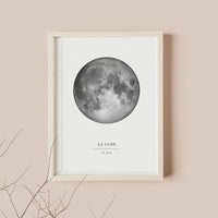 scandinavian monochrome moon inspired wall art print