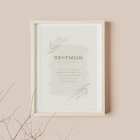 Bohemian definition text print
