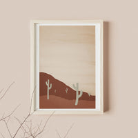 Cactus in desert art print
