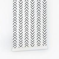 Black and white scandinavian arrows removable wallpaper