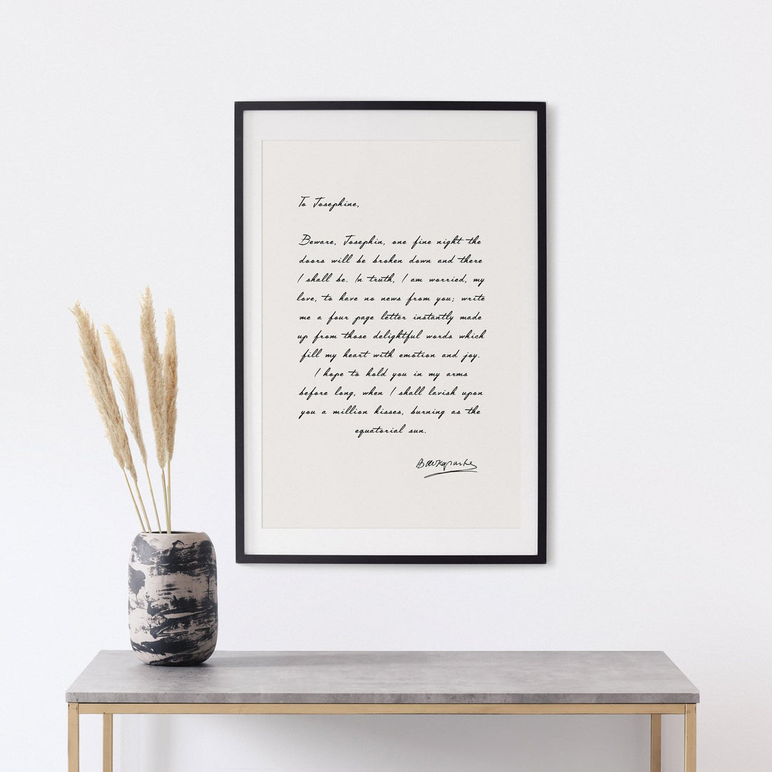 Old vintage letter print