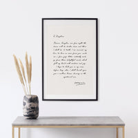 Old vintage letter print