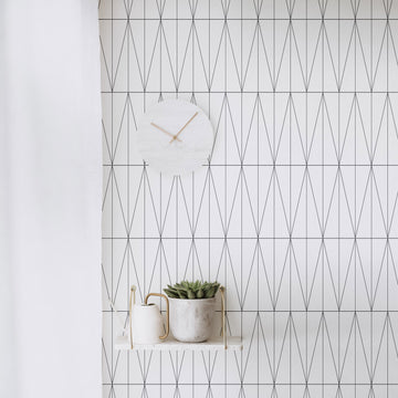 scandinavian simple geometric lines pattern wallpaper peel and stick