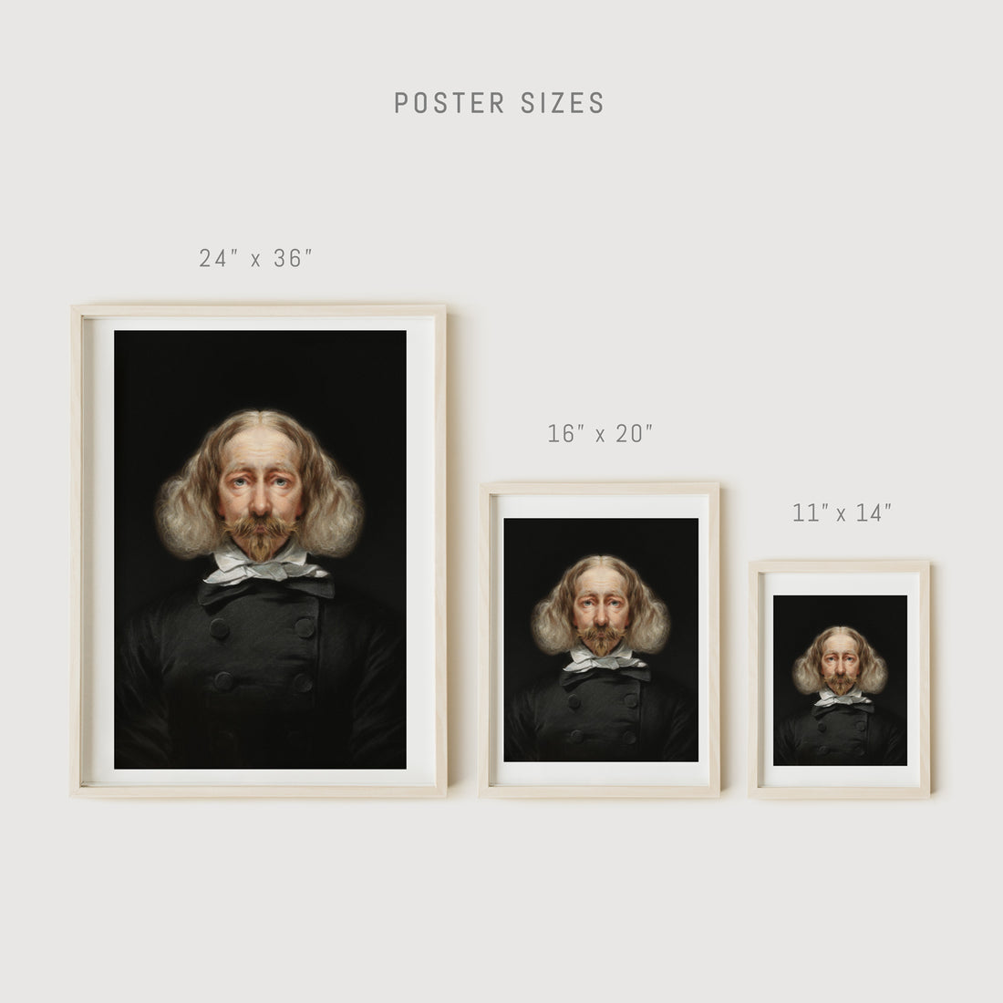 Poster with vintage portrait of a man
