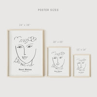 Female face art poster