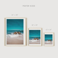 Ocean waves print wall decor