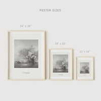 Men office wall decor with ship