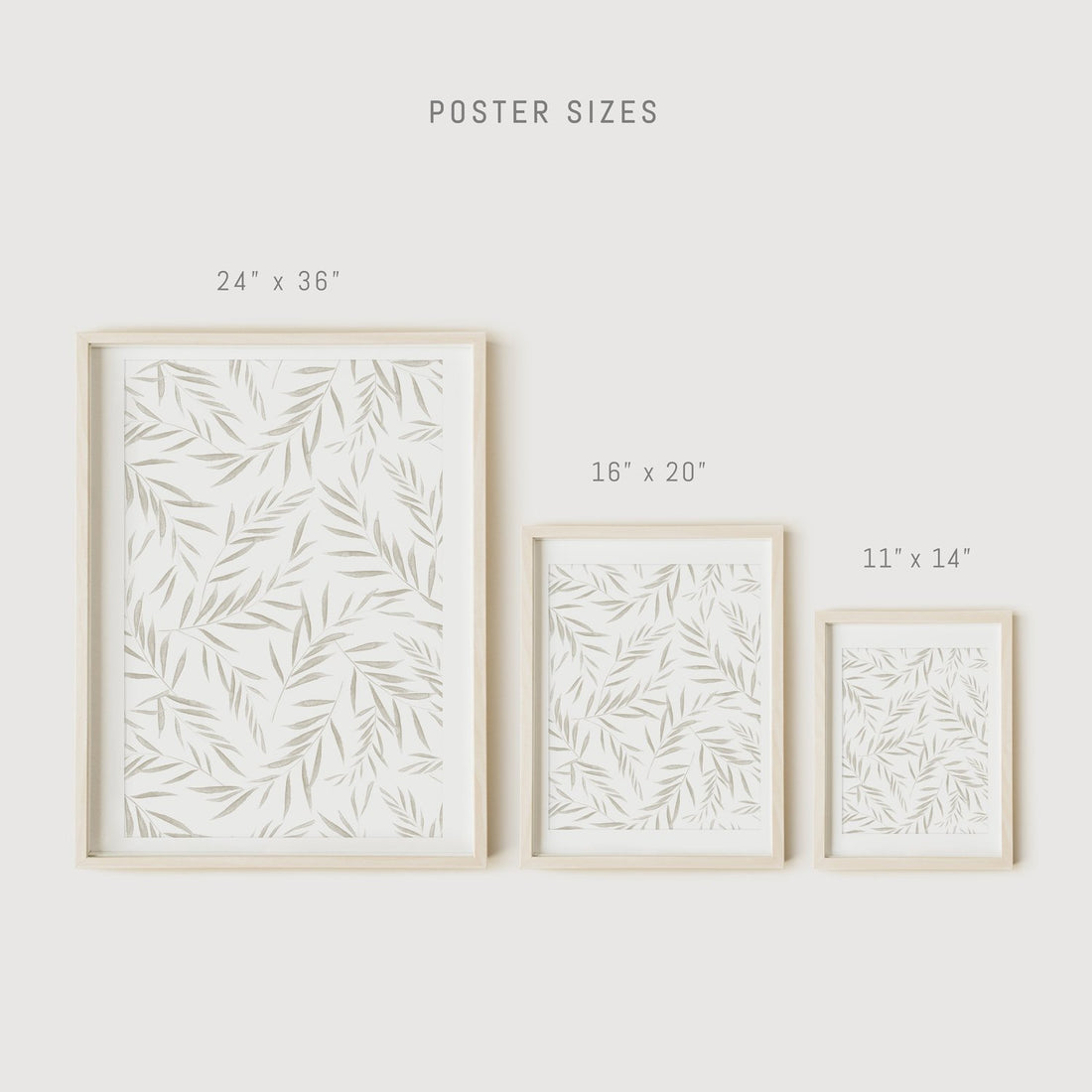 Boho tree leaves print