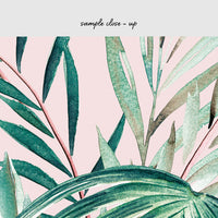 Blush pink tropical removable wallpaper design
