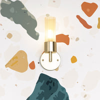 colorful stone pattern wallpaper close up with a lamp