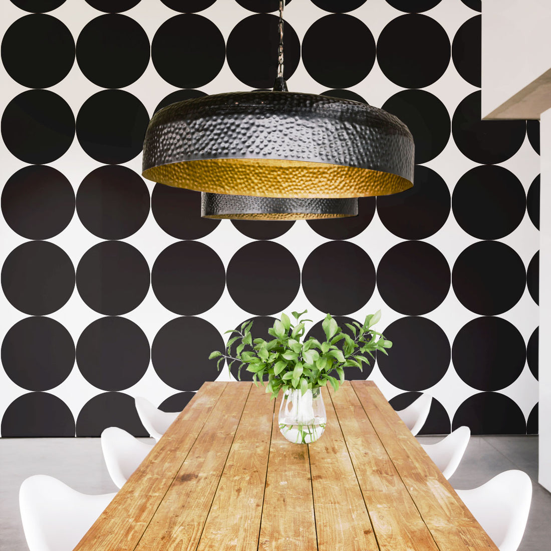 Modern black white removable wallpaper