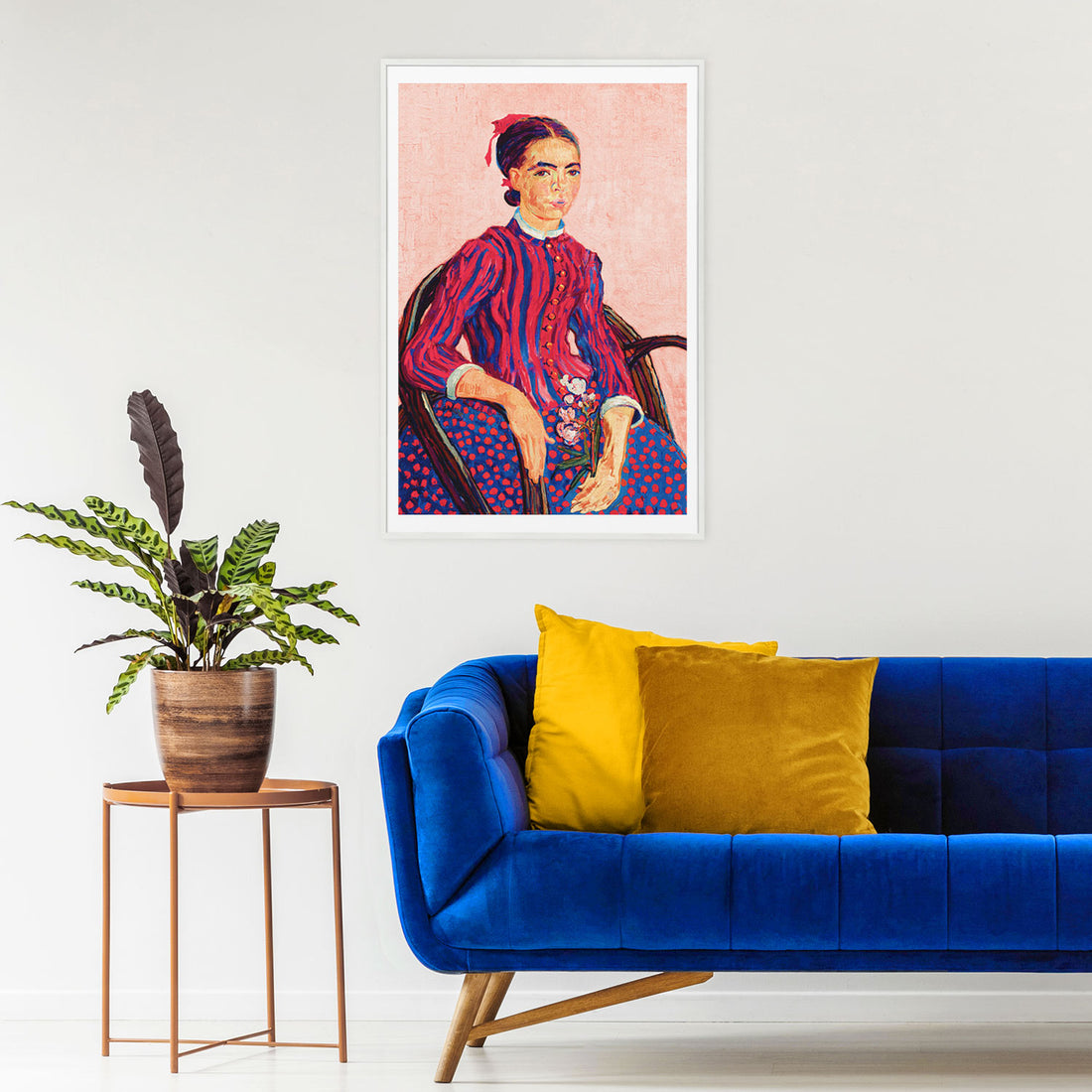 wall decor with girls painting art poster by Van Gogh