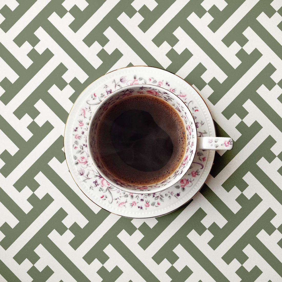 victorian style kitchen design with retro removable wallpaper