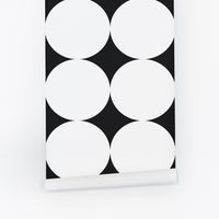 Bold black and white removable wallpaper