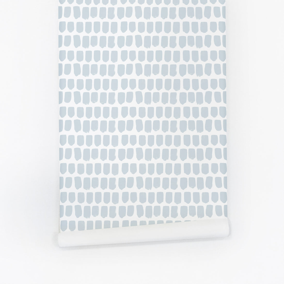 Modern light blue removable wallpaper with brush stroke design