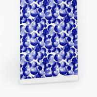 blue watercolor design removable wallpaper