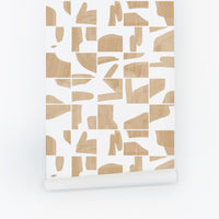 retro style wooden removable wallpaper