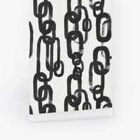 Chain design removable wallpaper