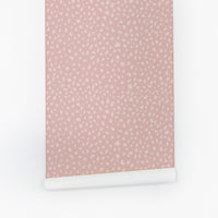Pale pink animal print removable wallpaper by Livettes