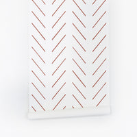 Modern delicate herringbone design removable wallpaper